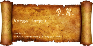 Varga Margit névjegykártya